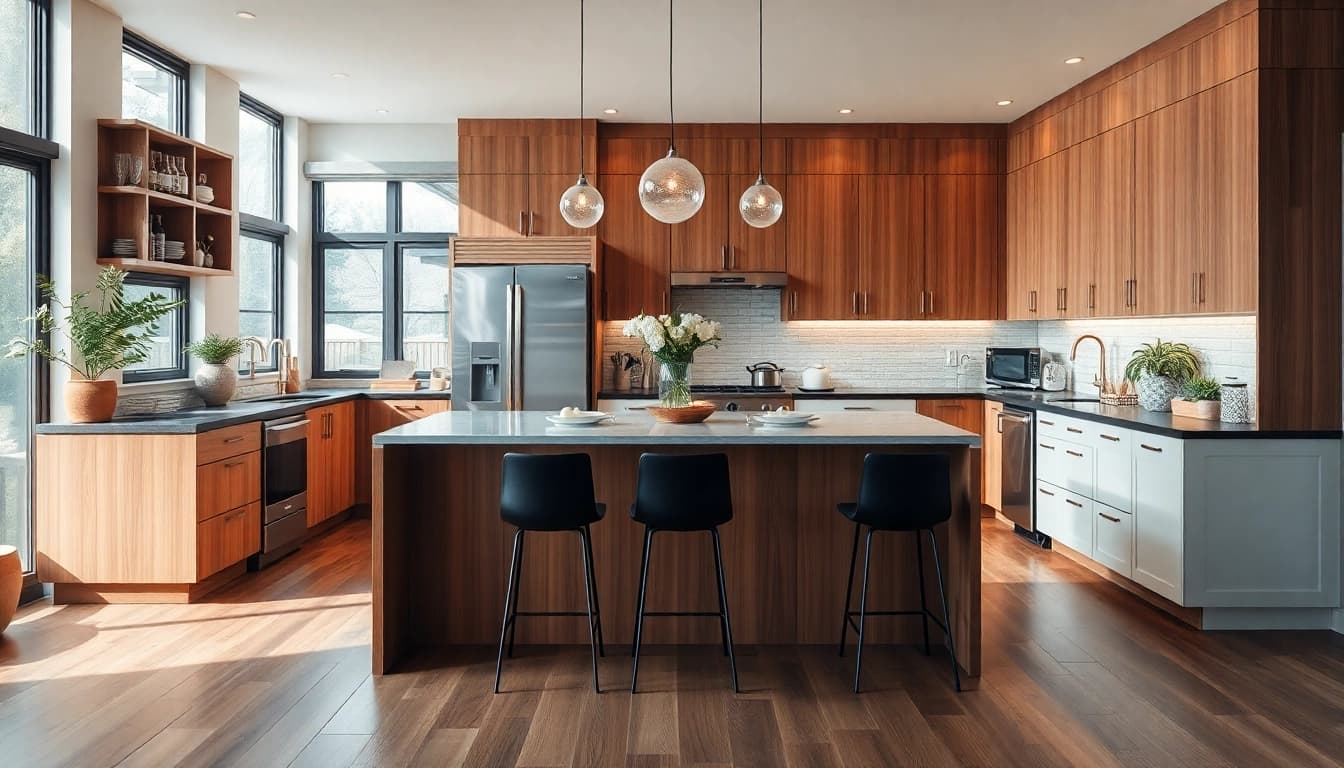 Discover a beautifully remodeled kitchen showcasing modern aesthetics and functionality through expert kitchen remodeling.