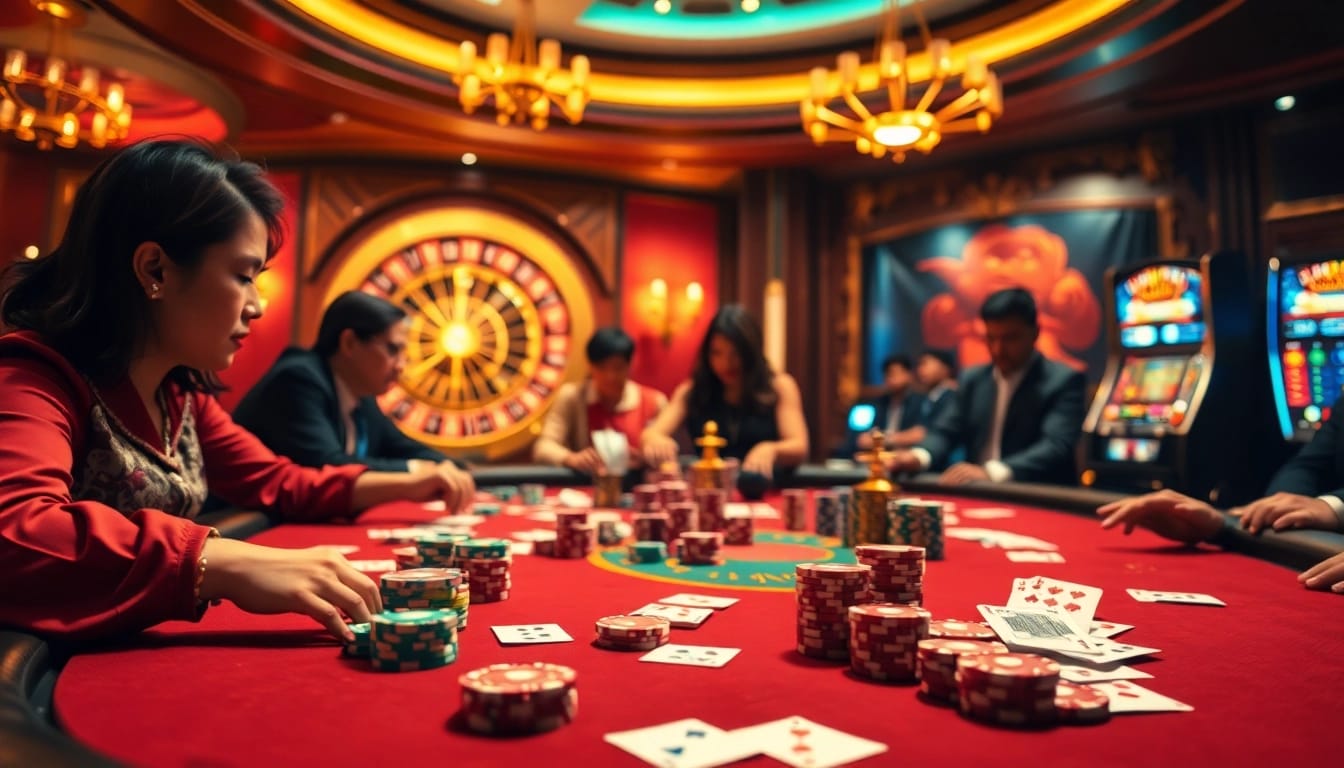 Explore thrilling poker gameplay at https://bancaonline88.com/ with colorful chips and an exciting casino atmosphere.