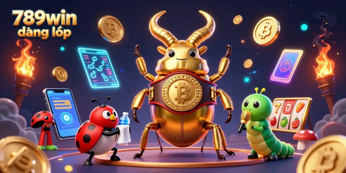 Engage with the exciting world of 789win đăng nhập through this vibrant casino-themed illustration featuring characters and crypto elements.