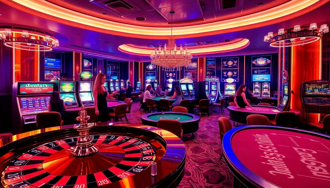 An engaging casino scene with a roulette table, showcasing the excitement of gambling at https://mb66-th.com/.