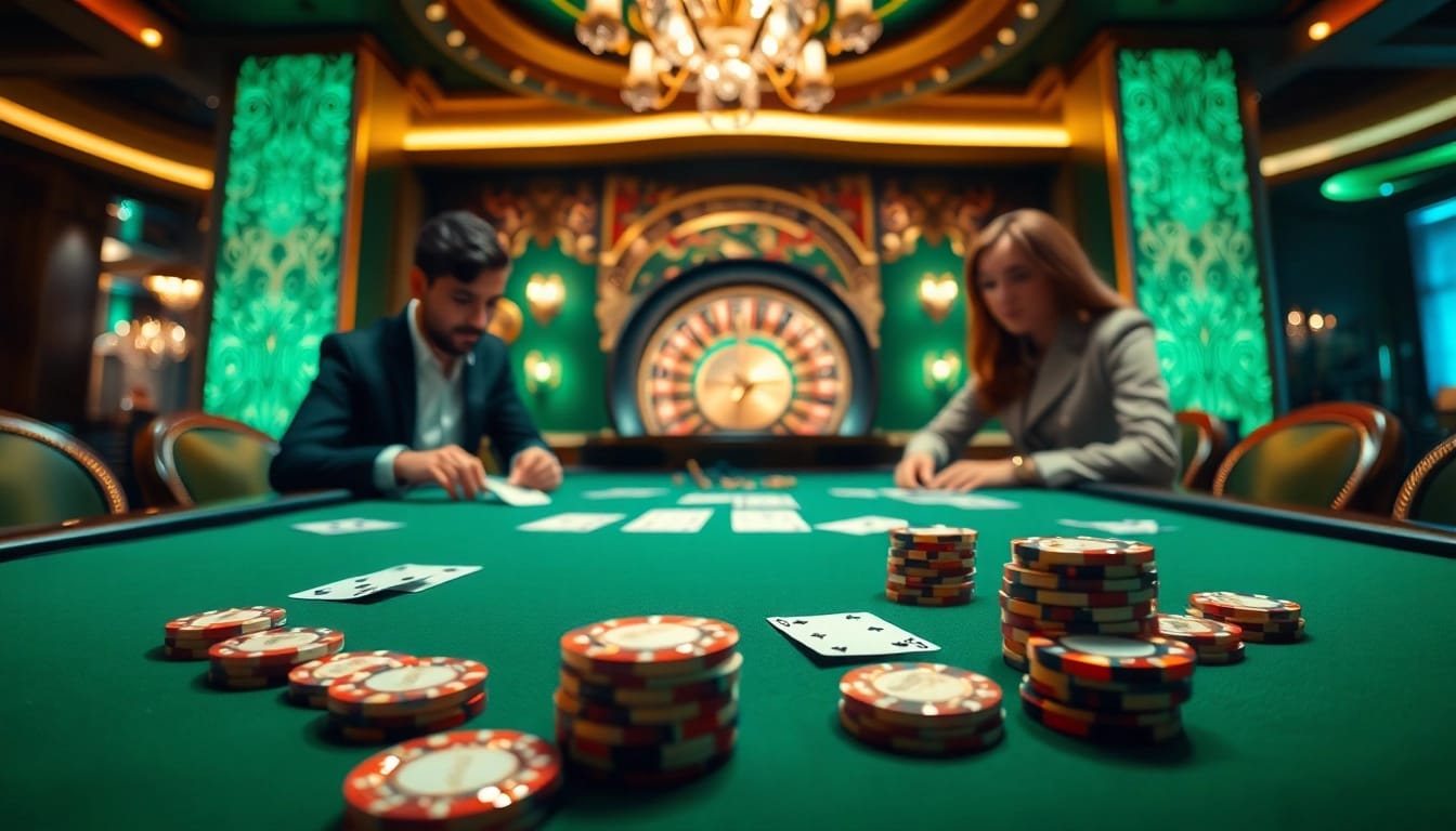 Experience thrilling gameplay at https://dh88vn.com/ with high-stakes poker action featuring elegant cards and chips.