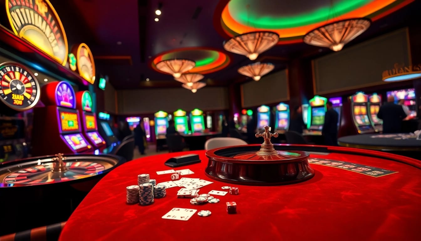 Experience thrilling gaming at https://rr88a.us.com/ with vibrant casino elements like poker chips and cards.