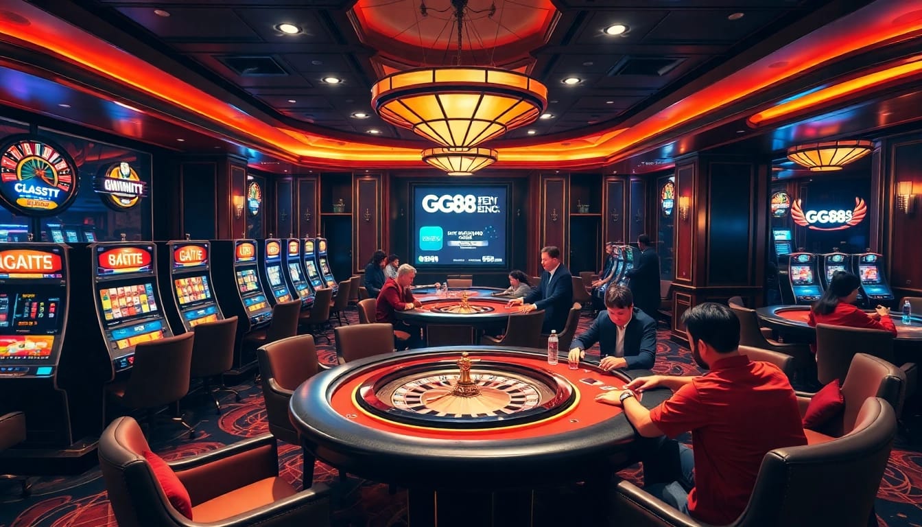 Engaging with Gg88 Tech at a luxurious casino table filled with excitement and elegance.