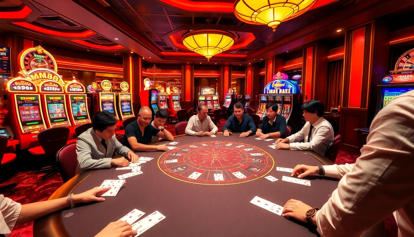 Experience thrilling gameplay at MM88 casino with poker, roulette, and vibrant slot machines.