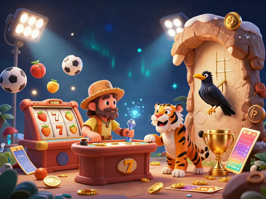 Experience the exhilarating n188 online casino with vibrant 3D illustrations of exciting slot games and action-packed sports betting.