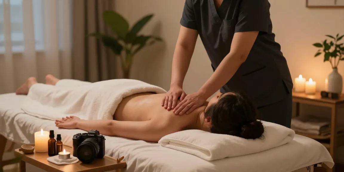Paju 출장마사지 session with a tranquil therapist working in a serene home environment.