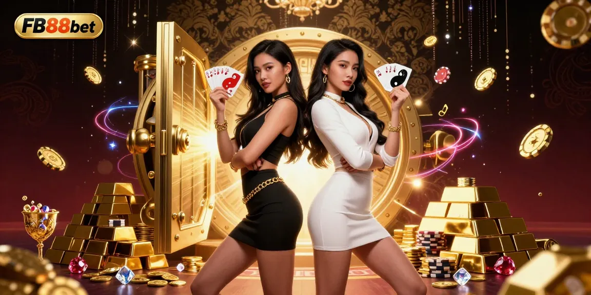 Engage with thrilling gameplay at FB88bet, showcasing dynamic casino elements and vibrant energy.