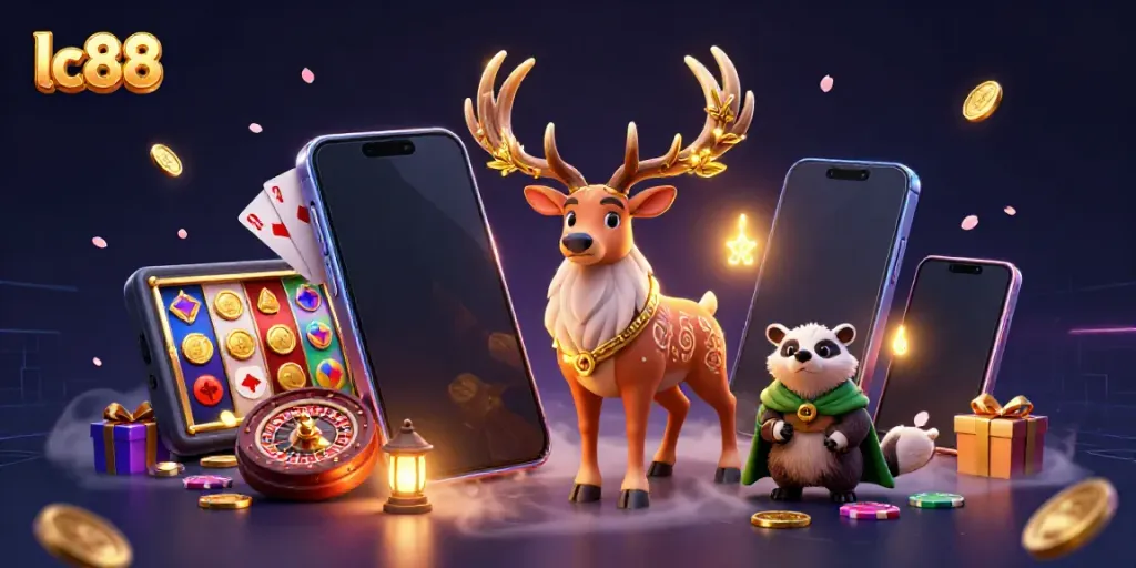 Engage with lc88's vibrant casino scene featuring magical characters and captivating game elements.