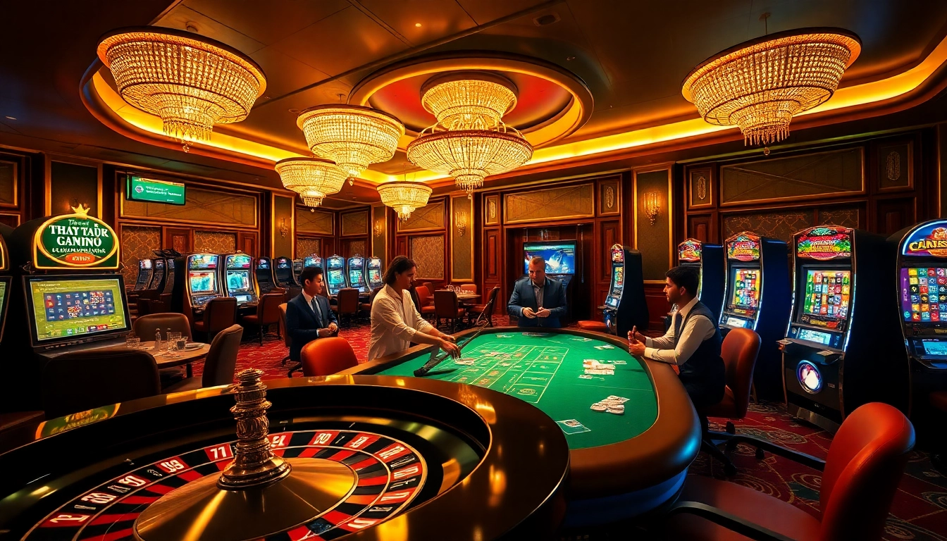 Gambling excitement at Nhà cái uy tín nhất casino with live poker and roulette.