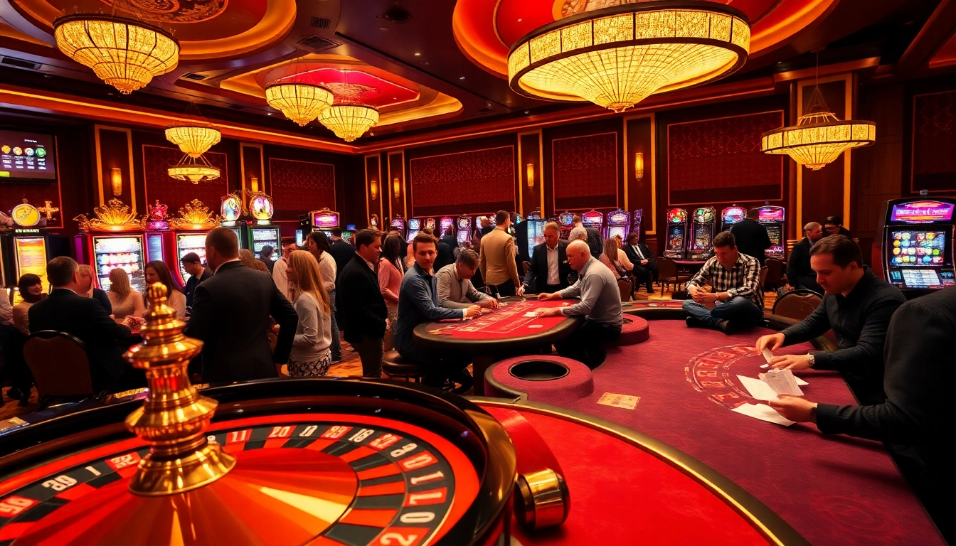 MGA casinon offers thrilling roulette and poker action with players engaged in the casino atmosphere.