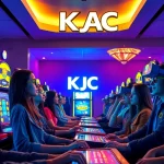 KJC AC vibrant gaming scene showcasing young adults engaging in interactive activities and technology.