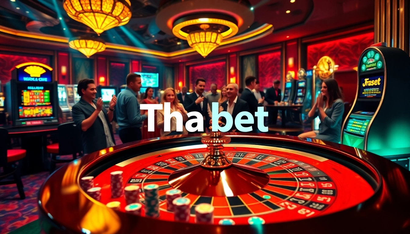 Engaging gamblers at Tha bet with thrilling roulette action and vibrant casino atmosphere.