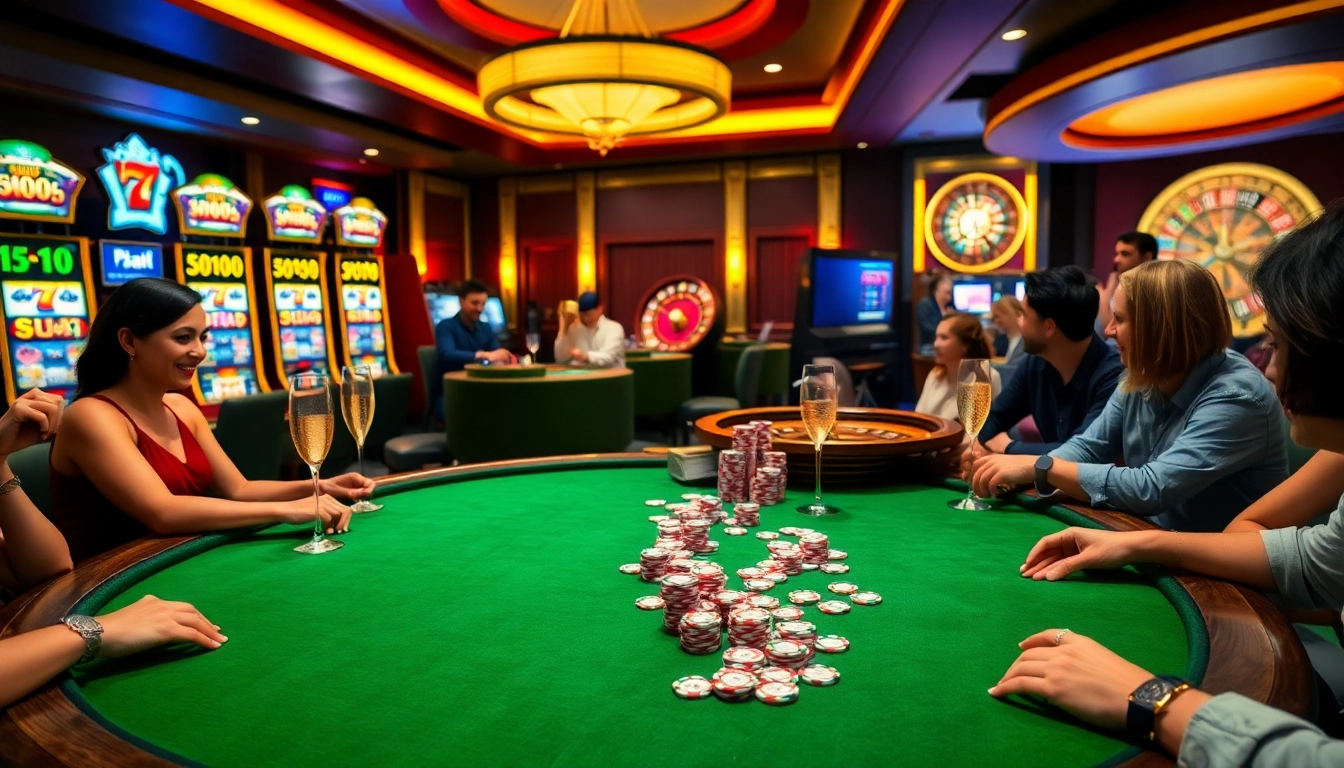 Experience the thrill of gambling with Hello88, featuring poker chips and a roulette wheel.