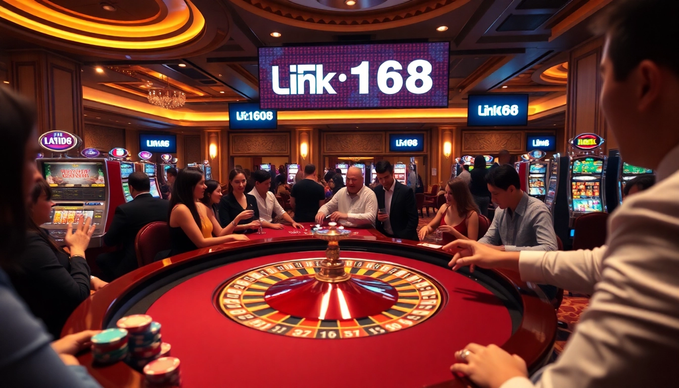 Experience the excitement of Link F168 with vibrant casino games and enthusiastic players.