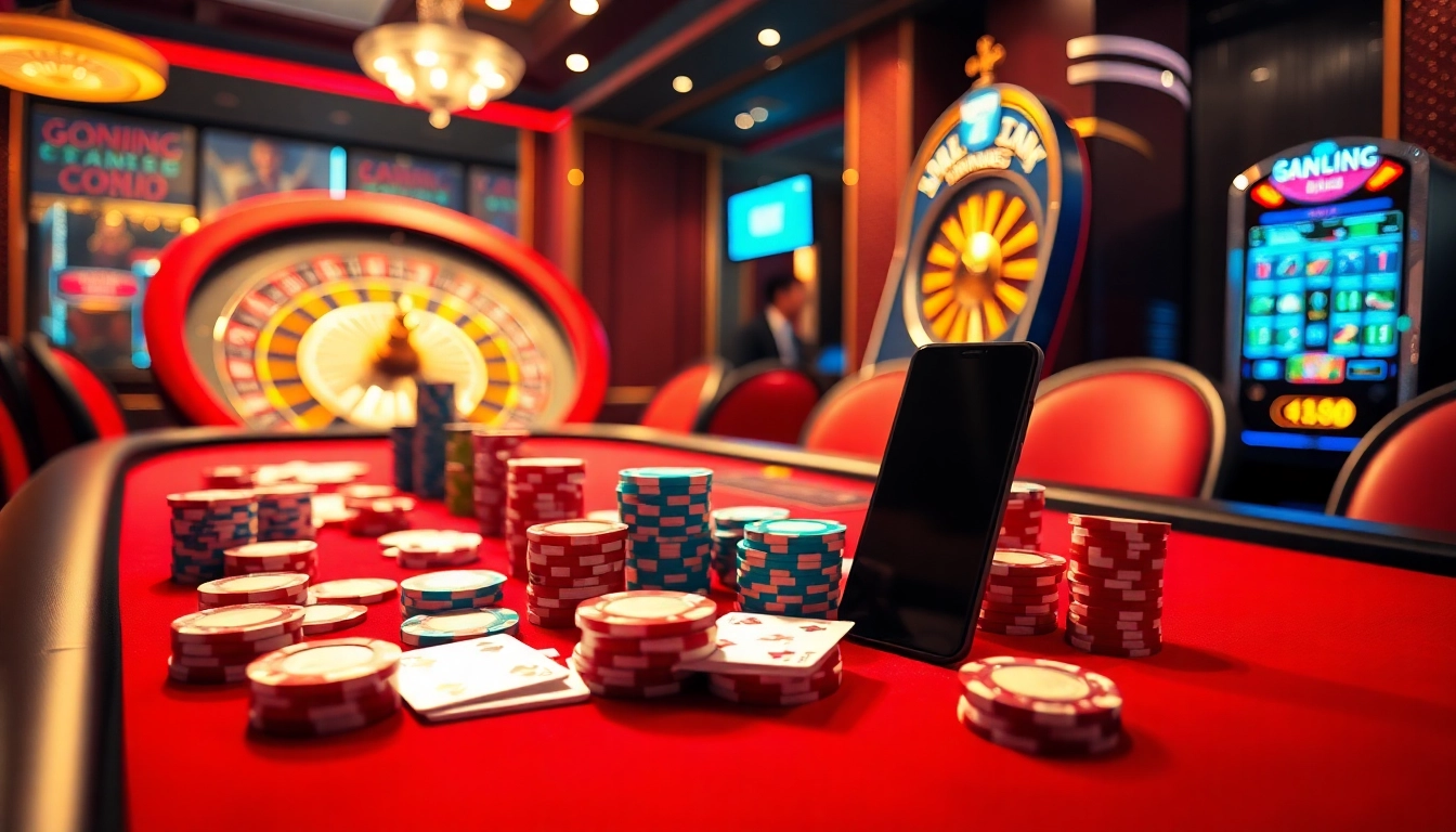 Experience strategic betting with a vibrant casino scene featuring poker chips and cards, showcasing s8 technology integration.