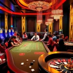 Experience the exhilaration of Nhà cái Hm88 with vibrant casino visuals, featuring games, players, and betting action.
