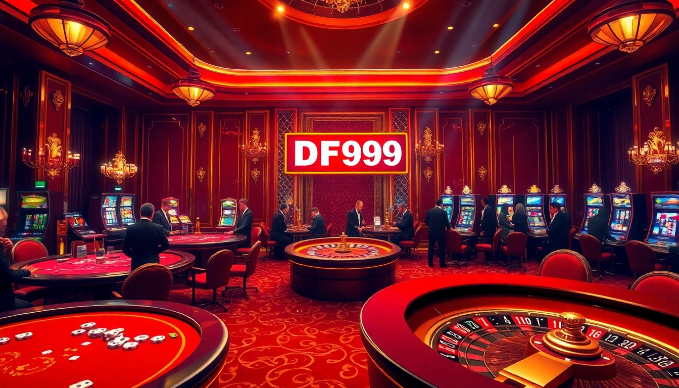 Experience the thrill of gambling at DF999's luxurious casino with poker, darts, and roulette.