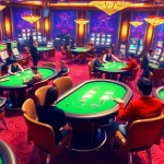 Engaging players at a luxury casino scene featuring rewards from https://go8s.bio/ with poker chips and online betting.