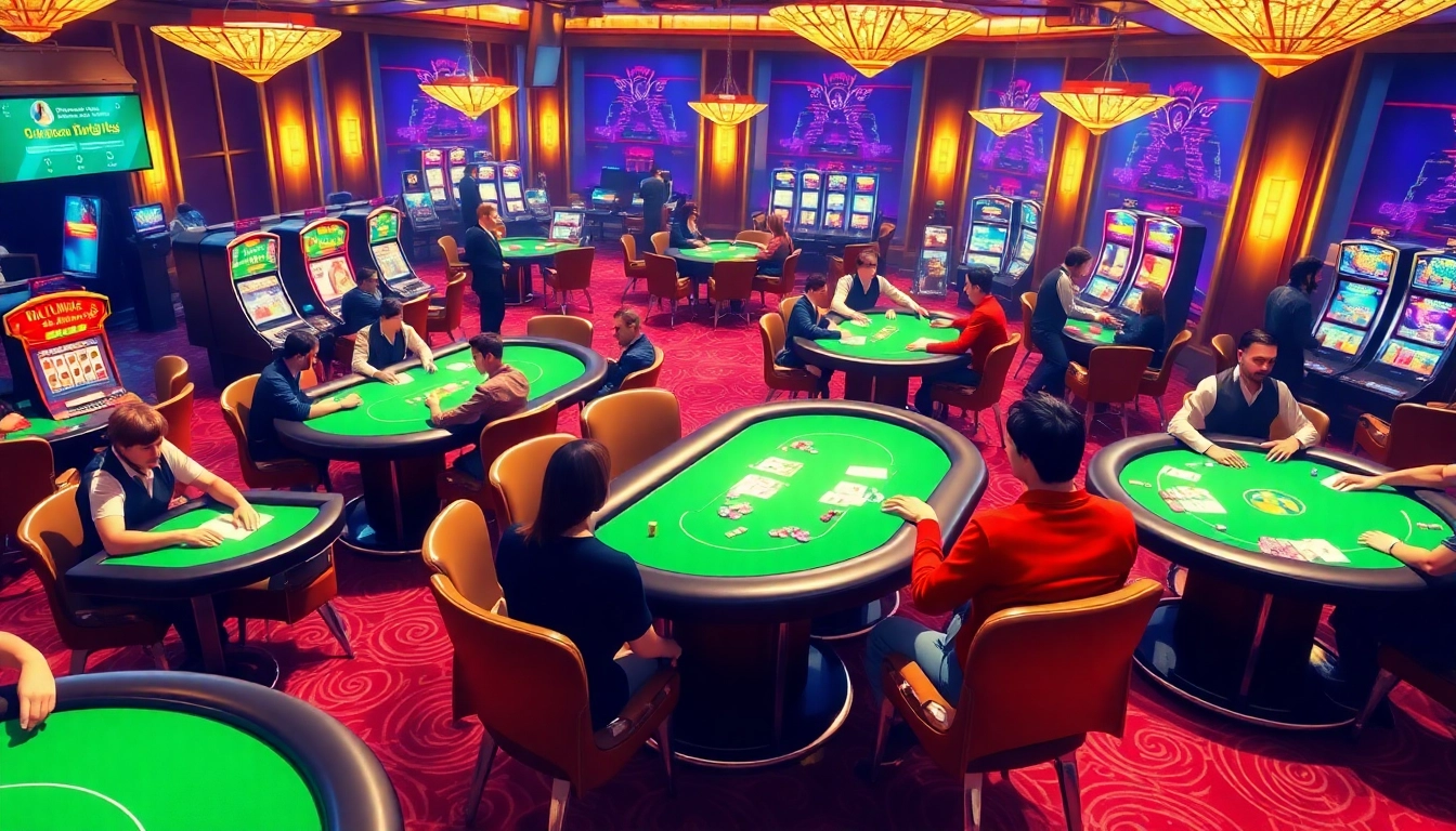 Engaging players at a luxury casino scene featuring rewards from https://go8s.bio/ with poker chips and online betting.