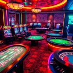 Players enjoying the diverse gaming options at GG88 online casino, featuring tables and slot machines.