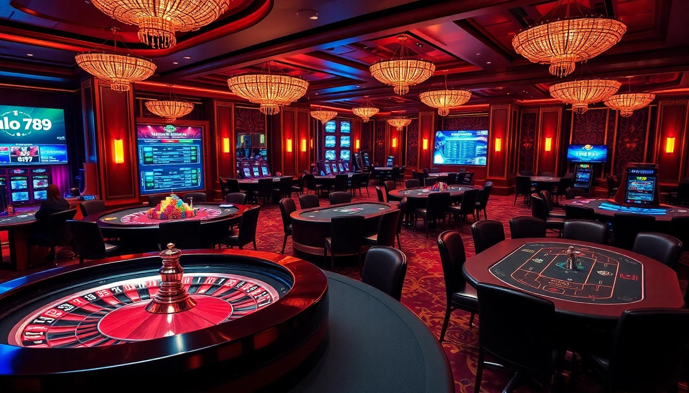 Experience high-stakes excitement at alo 789 in a vibrant casino setting with poker and roulette action.