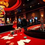 Experience 55win’s thrilling atmosphere with vibrant casino gaming tables and exhilarating slot machines.