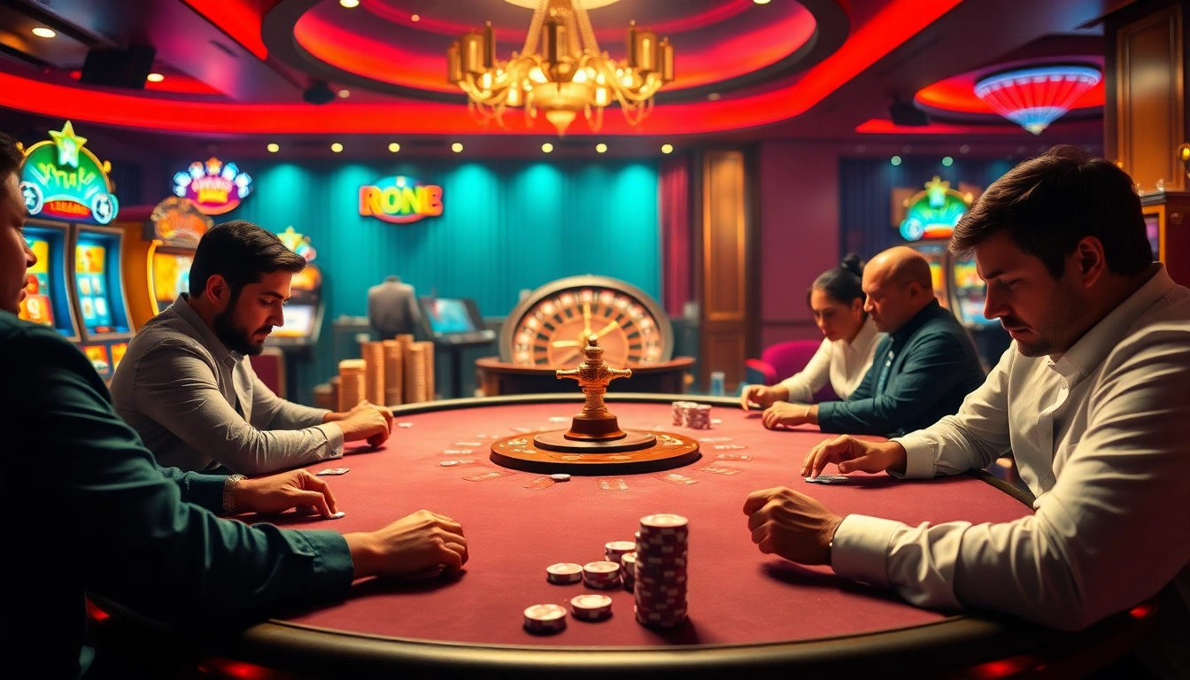 Experience the thrill of high-stakes poker at okkingok.net with engaging players and vibrant casino elements.