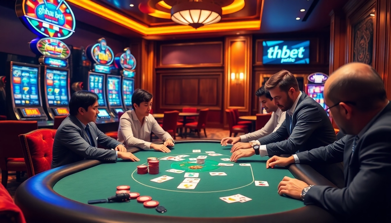 Engage at the tha bet poker table, where excitement and strategy meet in a luxury setting.