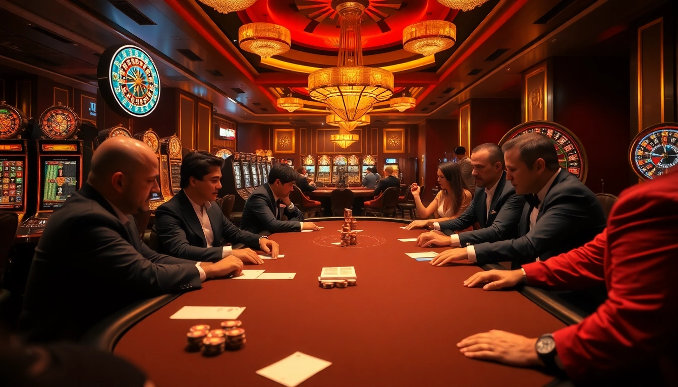 Experience the thrill of high-stakes gaming at https://kjcmh.com/ with luxurious poker tables and vibrant slot machines.