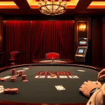 Experience FLY 88 with an elegant poker table ready for high-stakes action and thrilling gameplay.
