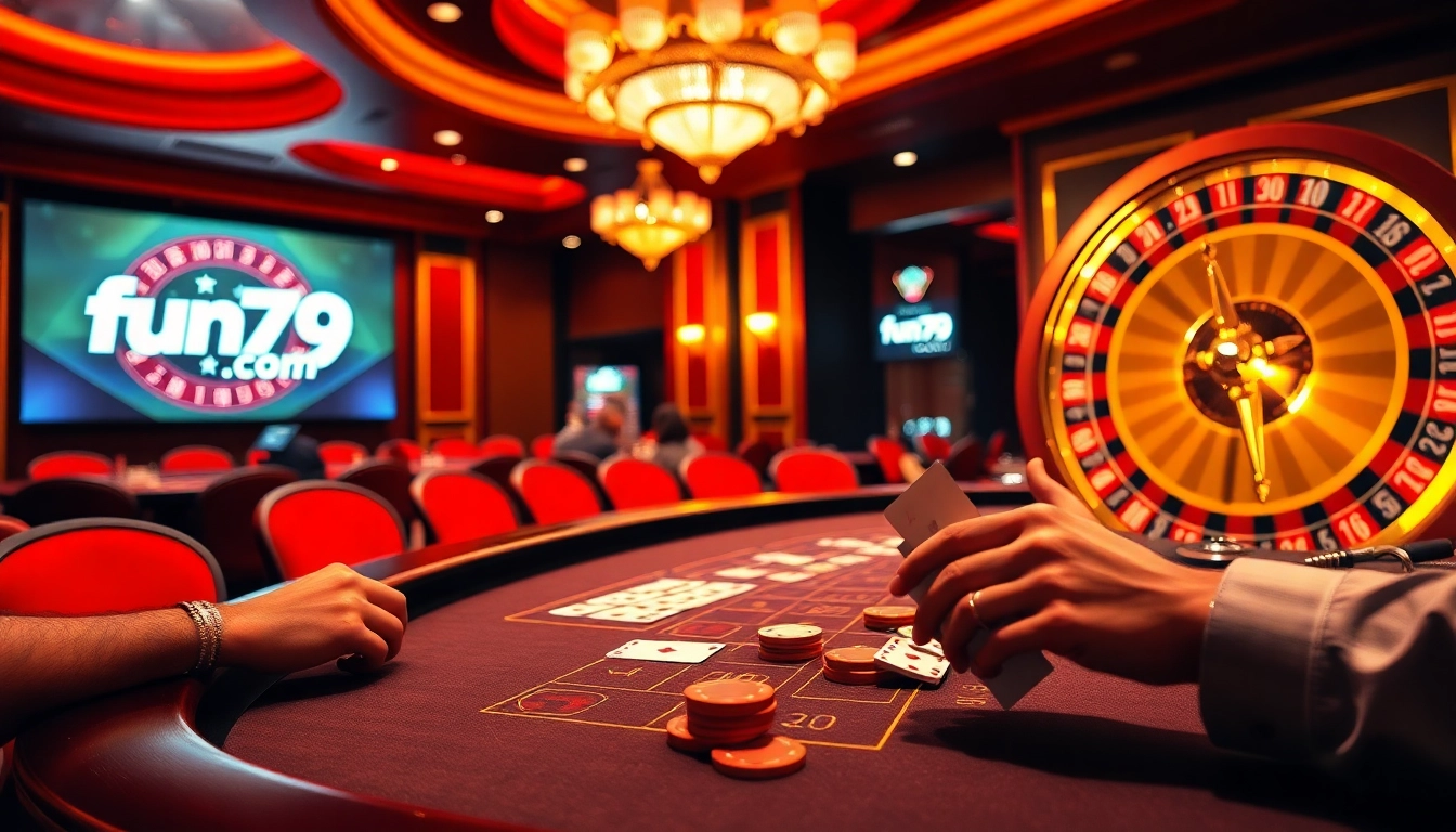 Experience thrilling gameplay at fun79.com with luxurious casino elements and active gamers.