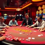 Experience the excitement of 222BD with players betting at a lively casino table.