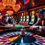 Experience the thrill of the vn23 casino as players engage with vivid slot machines and lively roulette.