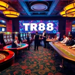 Engaging scene of casino action at TR88 with poker chips and roulette table excitement.