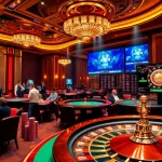 Playing at a luxurious casino table, showcasing the experience at mm88 com with vibrant elements.