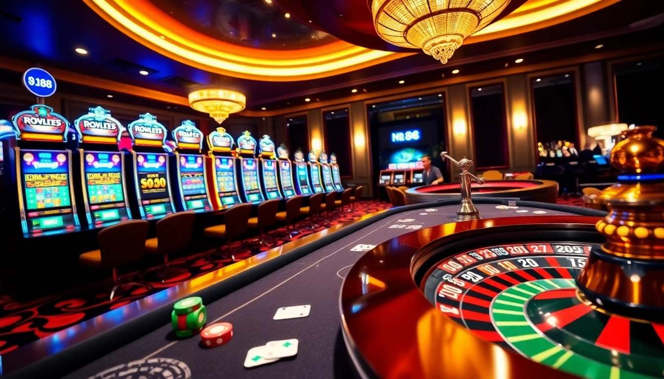 Engage in thrilling gameplay at dn88.com with vibrant casino tables and exciting slot machines.