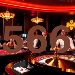 Experience thrilling gameplay at 566 online casino with vibrant games, chips, and players.