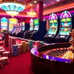 Experience high-stakes gaming at rr88.com with vibrant casino visuals featuring tables, cards, and roulette wheels.