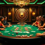 Experience thrilling games at https://go88.family/ featuring a vibrant casino atmosphere with players at the blackjack table.