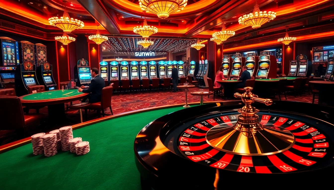Experience the excitement at sunwin with vibrant casino tables and thrilling games.
