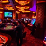 Experience thrilling betting actions at https://vmax1.co/ in a luxurious casino setting with vibrant tables.