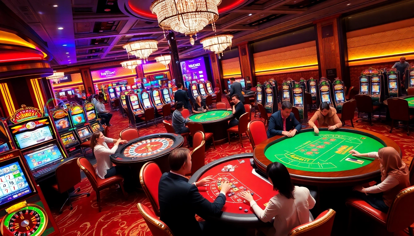 Experience vibrant HitClub gaming with luxury tables and exciting casino ambiance.