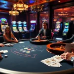 Experience the thrilling atmosphere of a good88 casino with blackjack and slot machines.